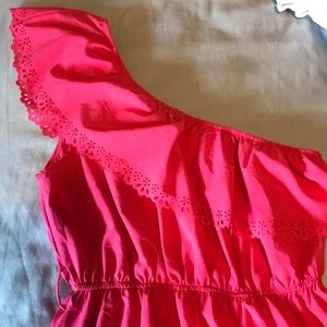 One shoulder ruffle dress